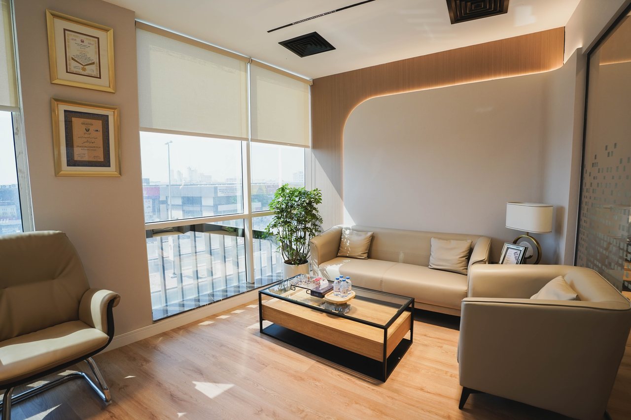 Reception lounge inside a fitted Business Square office suite