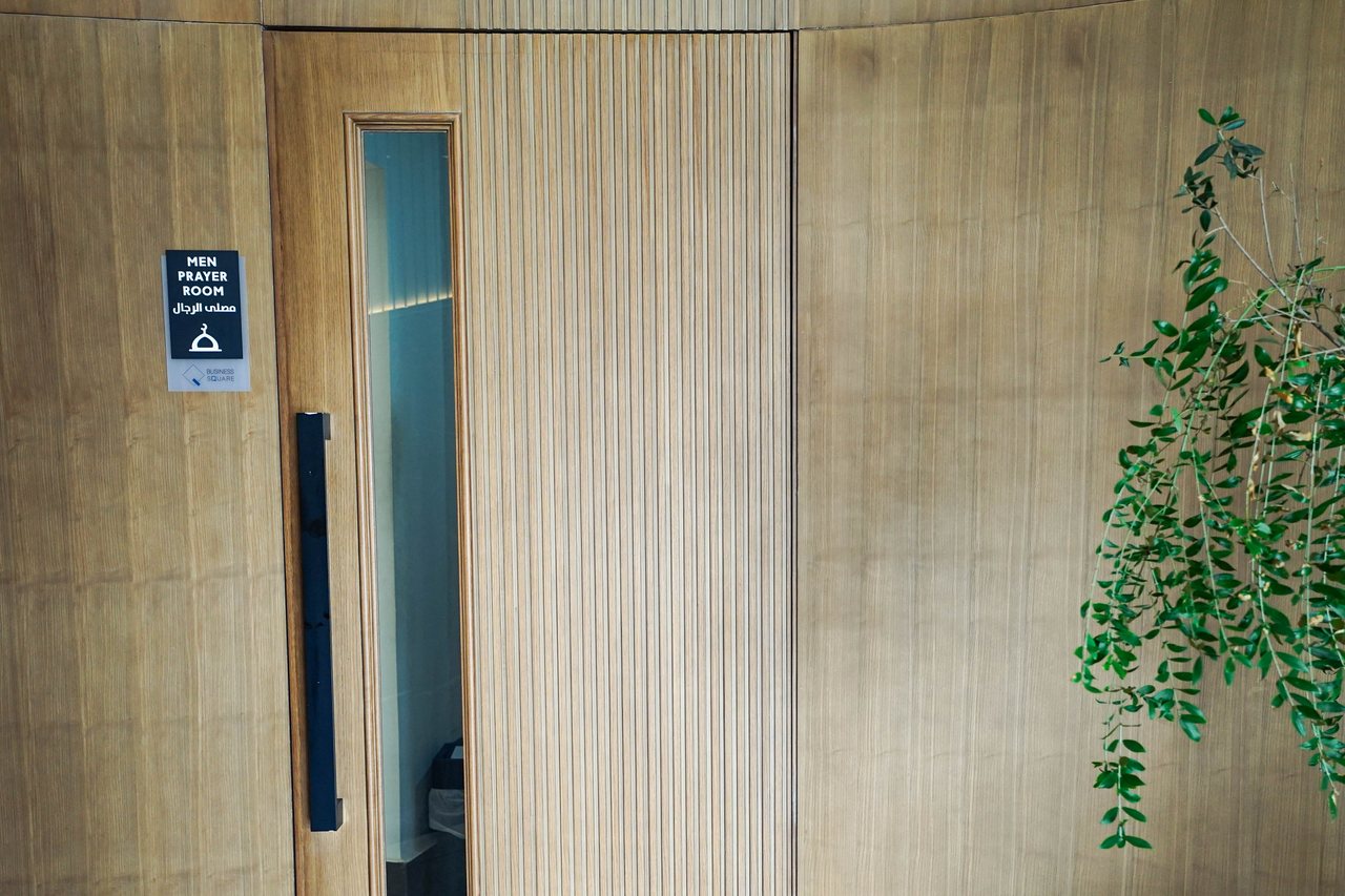 Entrance to the ladies prayer room at Business Square